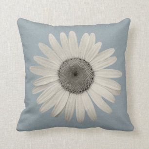 Daisy Pop of Colour Blue Grey Cushion