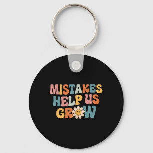 Daisy Positive Growth Mindset Retro Teacher Back T Key Ring