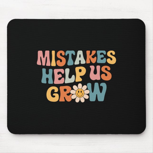 Daisy Positive Growth Mindset Retro Teacher Back T Mouse Mat (Front)
