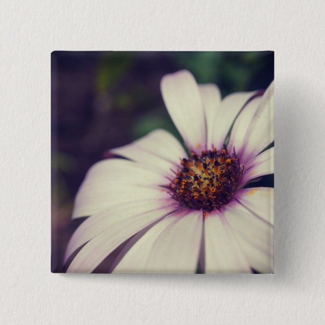 Daisy print. 15 cm square badge (Front)