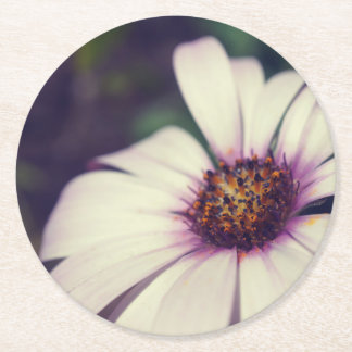 Daisy print. round paper coaster