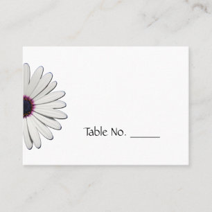 Daisy Purple Individual Wedding Table Number Cards