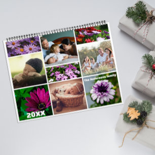 Daisy purple magenta photo grandparents Calendar