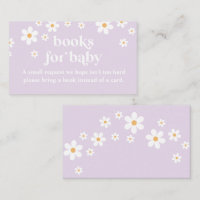 Daisy purple Retro Baby Shower Books for Baby