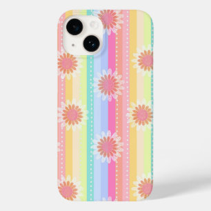 Daisy rainbow stripes phone case