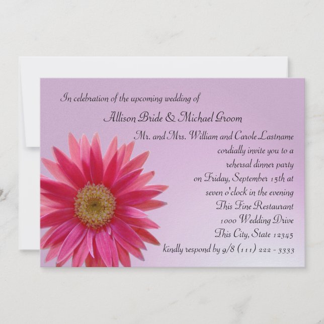 Daisy Rehearsal Dinner Invitation (Front)