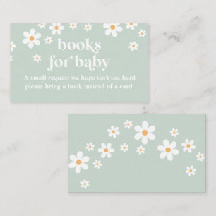 Daisy Retro Baby Shower Books for Baby Enclosure Card