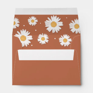 Daisy Retro Birthday Invitations Envelopes