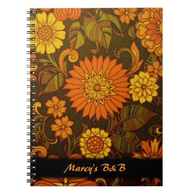 Daisy Retro Print Custom Notebooks (Front)