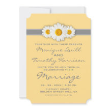 Daisy Ribbon - Yellow Grey & White Wedding