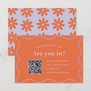 Daisy RSVP with QR Code Card