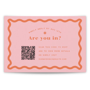 Daisy RSVP with QR Code Card