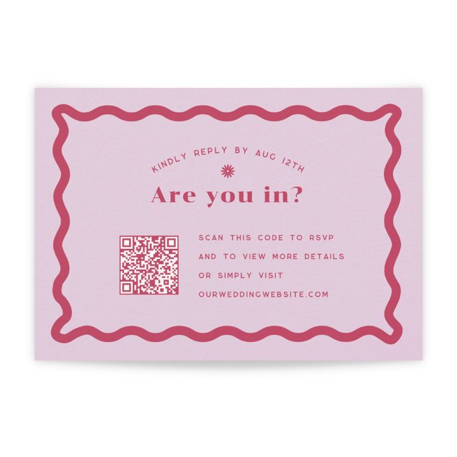 Daisy RSVP with QR Code Card (Creator Uploaded)