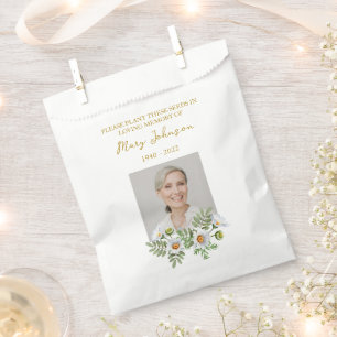 Daisy Seed Packet Memorial Funeral Favor Bag