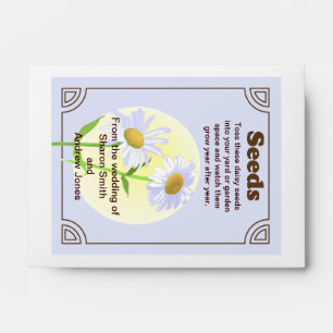 Daisy Seed Packet Wedding Favour Envelope