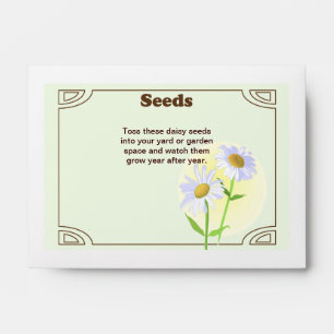 Daisy Seed Packet Wedding Favour Envelopes
