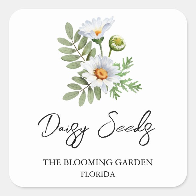 Daisy Seeds label (Front)