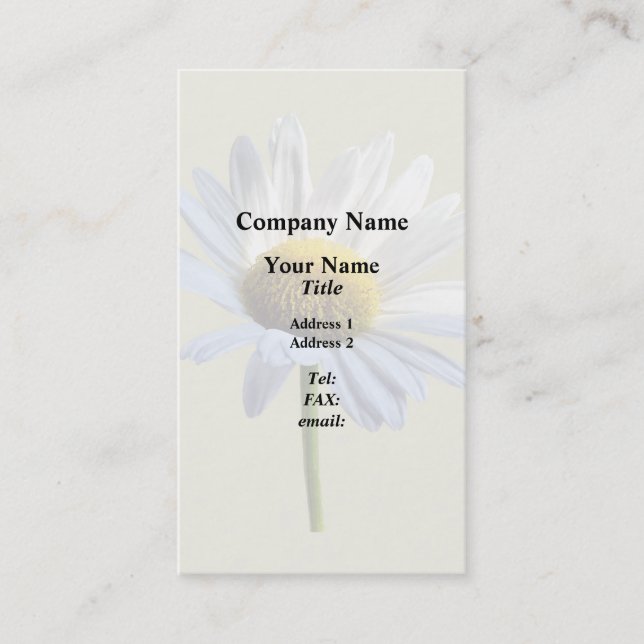 Daisy Shadow and Light Business Card (Front)