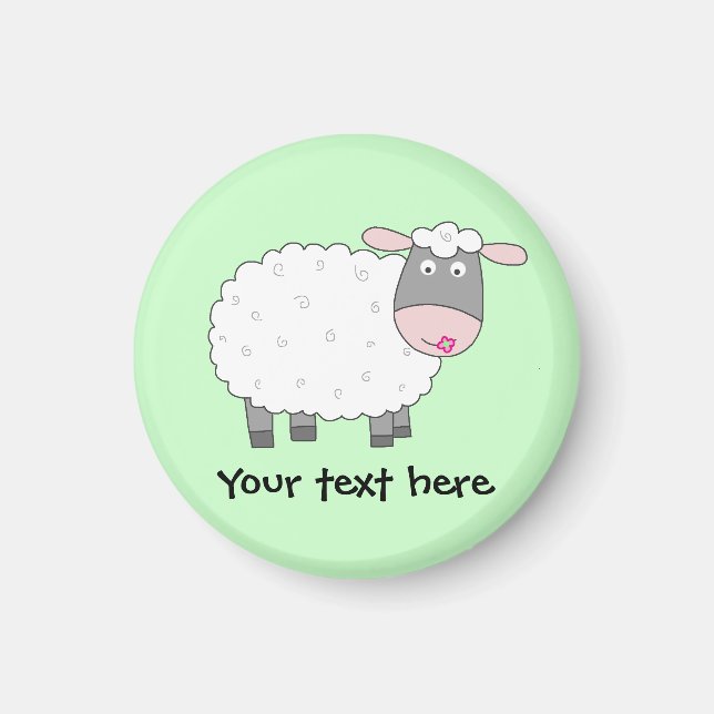 Daisy Sheep Magnet (Front)