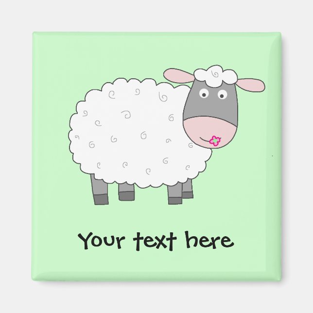 Daisy Sheep Magnet (Front)