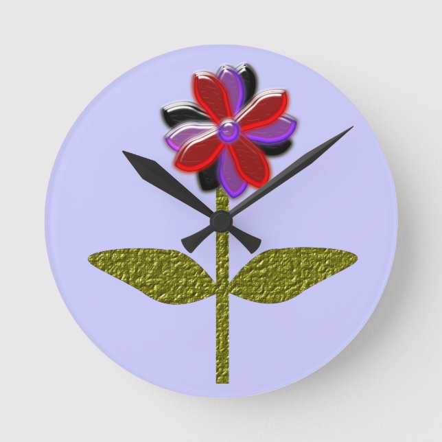 Daisy Shining Plastic Wall Clock (Front)