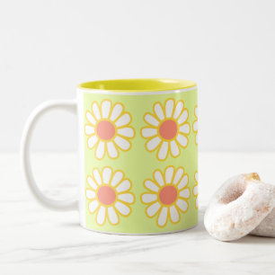 Daisy Simple Green Two-Tone Coffee Mug