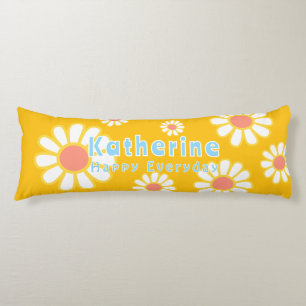 Daisy Simple Orange Yellow Body Cushion