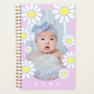 Daisy Simple Pastel Pink Photo Baby Planner