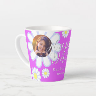 Daisy Simple Photo Violet Latte Mug