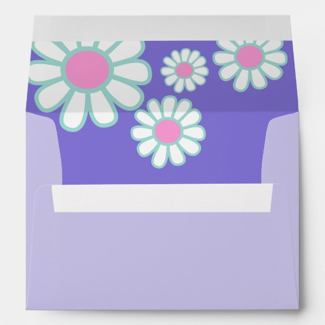 Daisy Simple Purple Envelope (Back (Bottom))