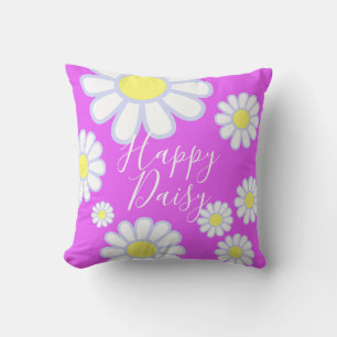 Daisy Simple Violet Cushion