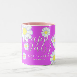 Daisy Simple Violet Two-Tone Coffee Mug