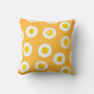 Daisy Smiley Faces Cushion
