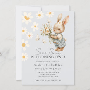 Daisy Some Bunny is Turning One Easter Invitation