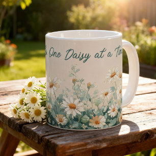 Daisy Spring Floral Teacher Growing Minds Script Coffee Mug