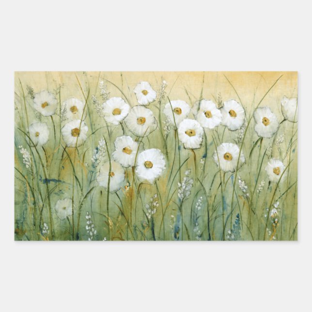 Daisy Spring I Rectangular Sticker (Front)