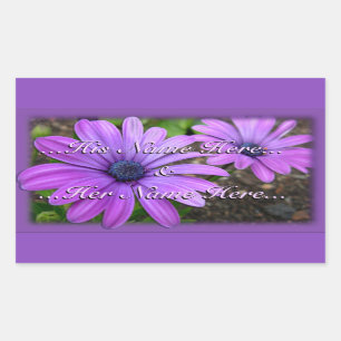 Daisy Stickers Personalised Purple Daisy Stickers