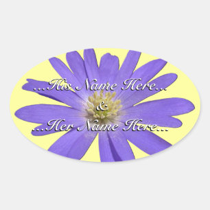 Daisy Stickers Personalised Purple Daisy Stickers