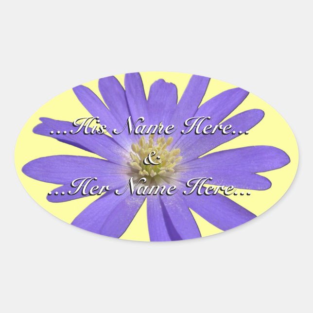 Daisy Stickers Personalised Purple Daisy Stickers (Front)