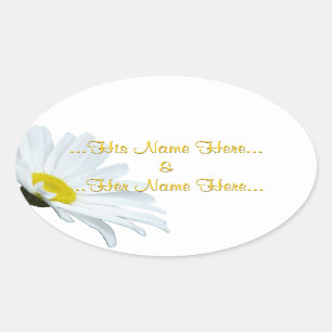 Daisy Stickers Personalised White Daisy Stickers