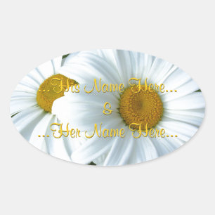 Daisy Stickers Personalised White Daisy Stickers