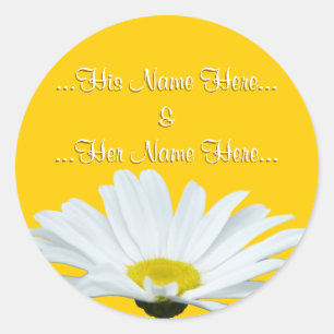 Daisy Stickers Personalised White Daisy Stickers