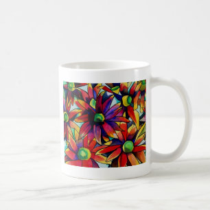 Daisy Straw multicoloured wildflowers art Coffee Mug