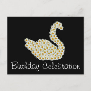 Daisy Swan Birthday Celebration Invitation