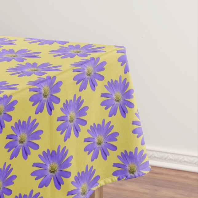 Daisy Tablecloth Purple Daisy Flowers Tablecloth (In Situ)