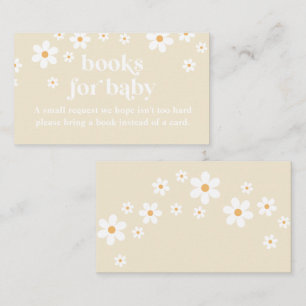 Daisy Tan Retro Baby Shower Books for Baby Enclosure Card