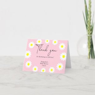 Daisy - thank you baby shower card