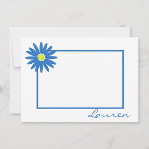 Daisy Thank You Blue Note Card