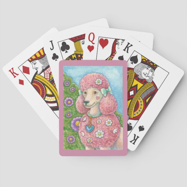 DAISY The French Pink Poodle PLAYING CARDS (Back)