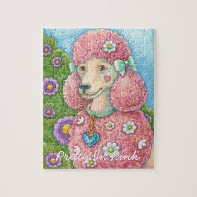 DAISY The French Pink Poodle PUZZLE (Vertical)